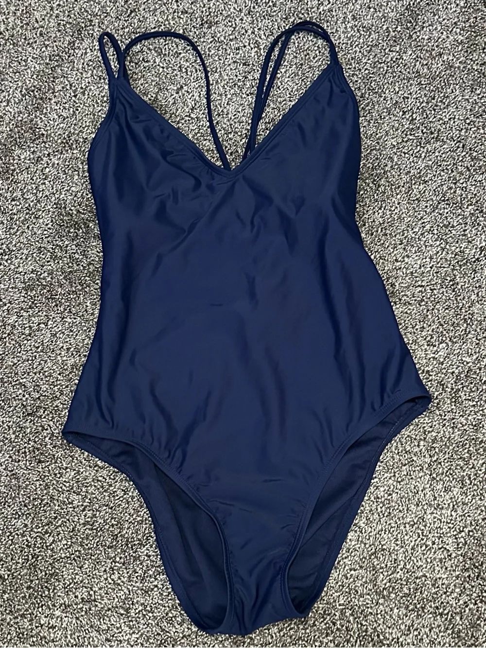 HURLEY Navy Blue One-Piece Strappy Swimsuit Bathing Suit Size Large - Picture 1 of 6